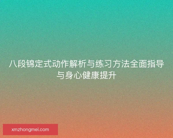 八段锦定式动作解析与练习方法全面指导与身心健康提升